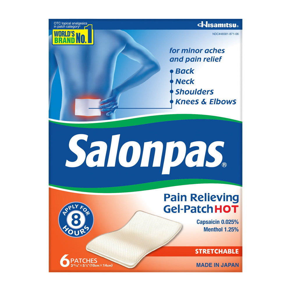 Salonpas Arthritis Pain Relieving Hot Gel-Patch - 6 Ea